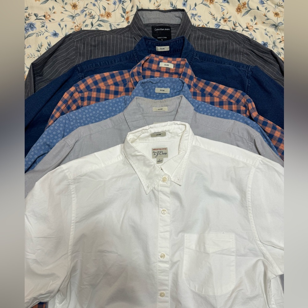 Bundle 6 J. Crew Button Down Size L